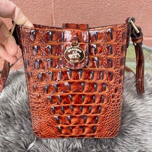 New Brahmin Marley Pecan Melbourne Leather Crossbody Bag